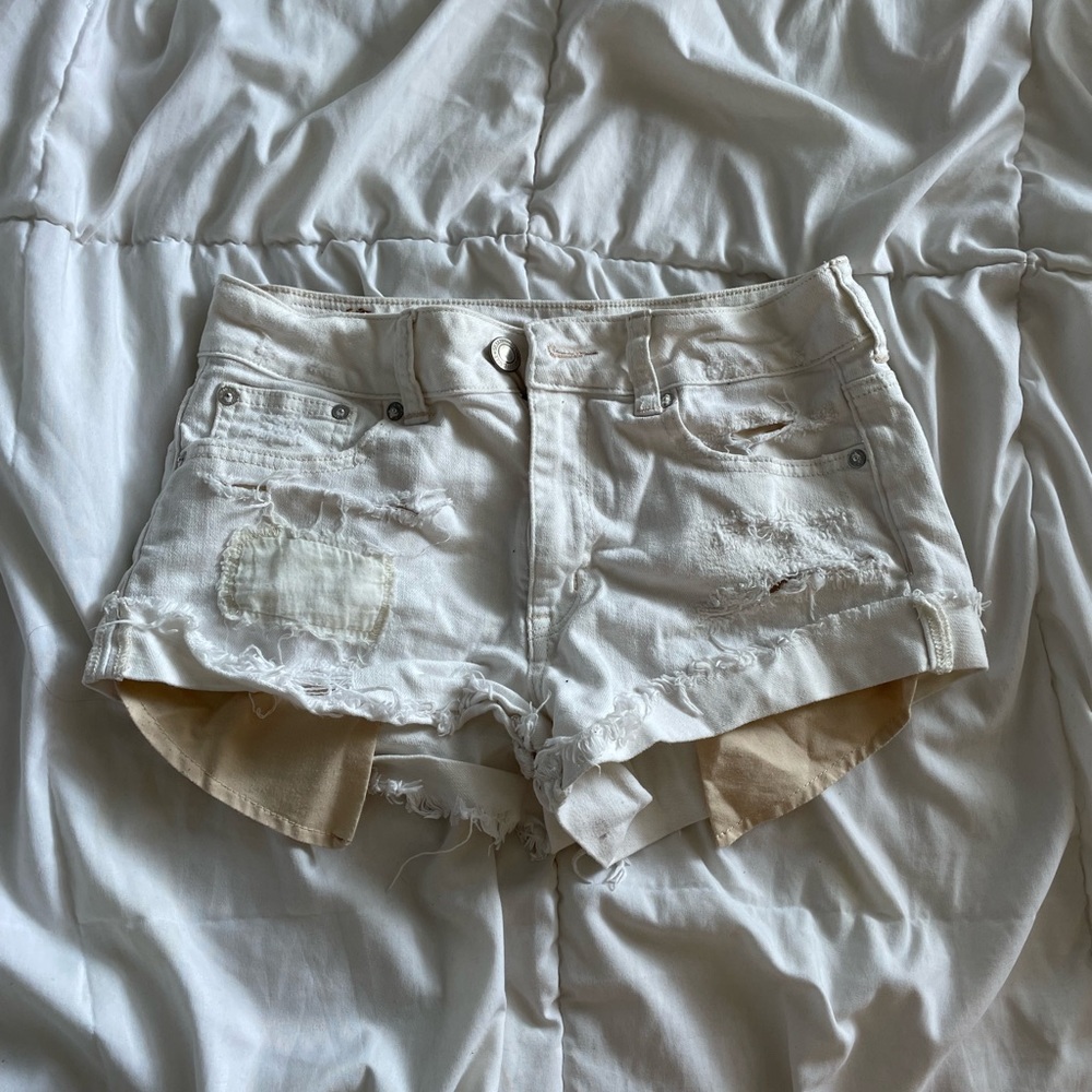 white american eagle jean shorts